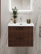 BelBagno Тумба с раковиной Due 50 подвесная Noce ручки Матовый тёмный никель – картинка-36