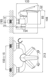 D&K Смеситель "Valerius Rhein DA1363101" для душа – фотография-3