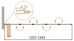 Cezares Шторка на ванну Relax RELAX-V-5-120/140-C-Bi 124 профиль белый стекло прозрачное – фотография-3