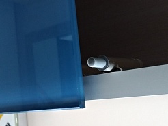 Misty Тумба с раковиной Джулия 75 прямая синий металлик – фотография-4