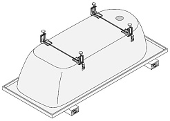 Bette Ножки для стальных ванн B23-1500 – фотография-3