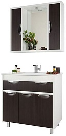 Водолей Мебель для ванной "Габи 90" венге/белый – фотография-1