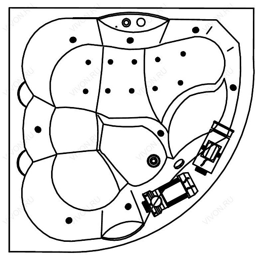 Kolpa San  Комплект гидро-аэромассажа Kolpa San Gaya Elite Air (массаж: боковой, аэромассаж) – фотография-2