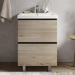 Vigo Тумба с раковиной Cross 600-0-2 дуб давос натуральный – фотография-2