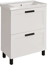 ASB-Mebel Тумба с раковиной София 60 белая матовая – фотография-1