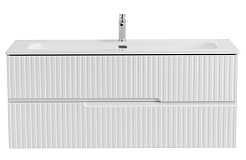 Cezares Тумба с раковиной Duet-N 120 подвесная CZR-8073-120 Bianco Opaco – фотография-1