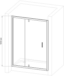 Royal Bath Душевая дверь в нишу HV-C-CH 140х185 – фотография-3