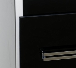 Misty Тумба с раковиной Джулия 105 прямая черная – фотография-4