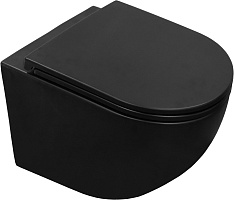 Azario Унитаз подвесной Grado AZ-0046N-MB безободковый черный матовый
