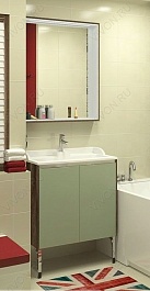 Акватон Тумба с раковиной "Фабиа 65 М" фисташковая/дуб инканто – фотография-3