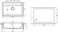 Florentina Мойка кухонная Липси 770 песочная – фотография-4
