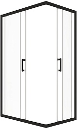 Triton Душевой уголок Фикс-Блэк 120x90 стекло прозрачное профиль черный матовый – фотография-2