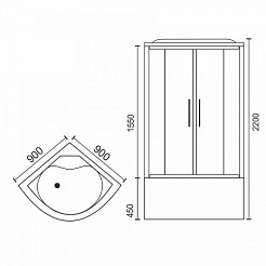 Royal Bath Душевая кабина RB 90NRW-С – фотография-2