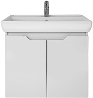 Dreja Тумба с раковиной Q (D) 60 подвесная белая