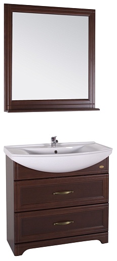 ASB-Woodline Тумба с раковиной Берта 85 антикварный орех, массив ясеня – картинка-11