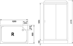 Royal Bath Душевая кабина 120/80 HP RB8120HP2-M-R с низким поддоном – фотография-3