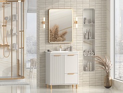 Brevita Мебель для ванной Risacca Crema 70 серая – фотография-2