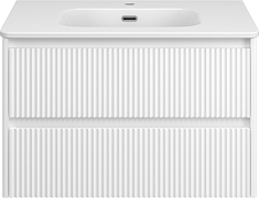 Brevita Тумба с раковиной Riva 80 подвесная белая