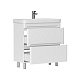 Equil Тумба с раковиной Nice 80 2 ящика напольная белая – фотография-12