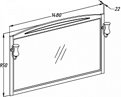 Opadiris Зеркало для ванной Лучия 150, нагал – фотография-2