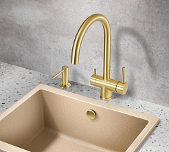 Milacio Смеситель для кухни Ultra MCU.554.GD золото – фотография-4