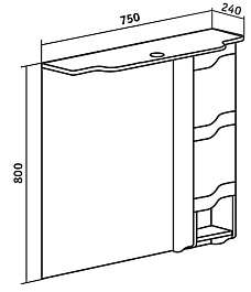Runo Мебель для ванной Стиль 75 – фотография-3