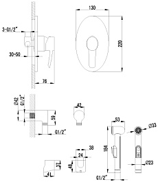 Lemark Смеситель "Atlantiss LM3219C" с гигиеническим душем – фотография-2