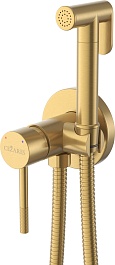 Cezares Гигиенический душ Relax RELAX-DIF-BORO со встраиваемым смесителем брашированное золото – фотография-1