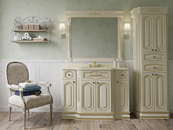 Misty Зеркало Астория Gold 120 бежевое/глянец – фотография-2