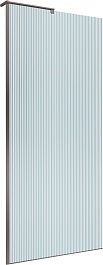 BelBagno Душевая перегородка Uno UNO-L-1-TB-90-FL-GM 90x200 профиль оружейная сталь стекло рифленое – фотография-1