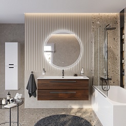 BelBagno Мебель для ванной Eco Cer-N 120 орех шоколад софт CZR-8073-120 ручки матовые чёрные – фотография-2