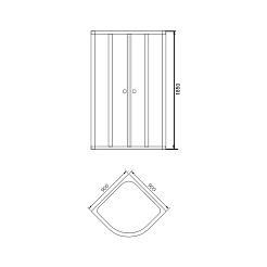 Aquanet  Душевой уголок "AQ7 90x90" узорчатое стекло – фотография-2