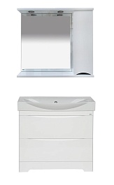 Misty Зеркало-шкаф Элвис 85 R белая эмаль – фотография-4