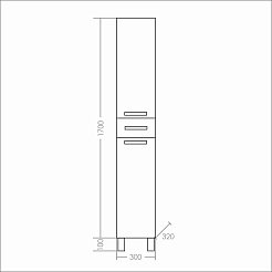 СанТа Пенал для ванной Нептун 30 – фотография-2
