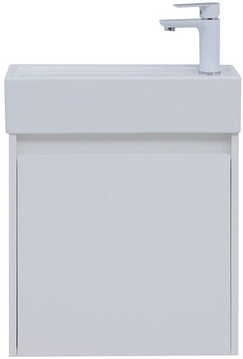 Aquanet Мебель для ванной Nova Lite 50 подвесная белая глянцевая – фотография-6