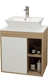 Teymi Тумба с раковиной Nura 70 дуб эврика/белый матовый T60528 раковина T50002 – фотография-1