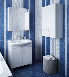 СанТа Зеркальный шкаф Стандарт 70 белый – фотография-8