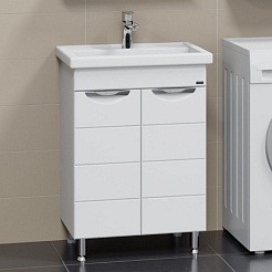 СанТа Мебель для ванной Родос 60 R белая – фотография-7