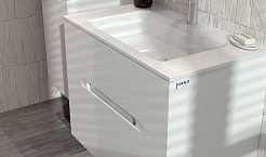 Jorno Тумба под раковину Modul 80 подвесная белая Mоl.01.77/P/W – фотография-4