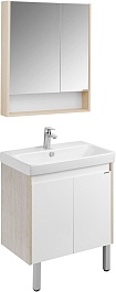 Акватон Мебель для ванной Сканди Doors 70 белая/дуб верона – фотография-1