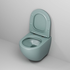 Grossman Унитаз подвесной Color GR-4455MNMS мятный матовый – фотография-6
