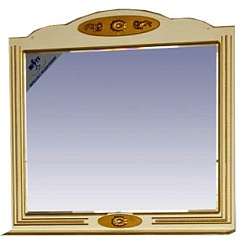 Misty Зеркало для ванной Roma 105 бежевое/ патина – фотография-1