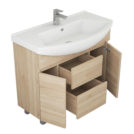 Alvaro Banos Тумба с раковиной Toledo 90, дуб сонома – картинка-5