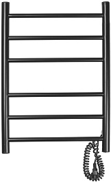 Domoterm Полотенцесушитель электрический Аврора DMT 109-6 40x60 ЧРН EK R черный – фотография-1