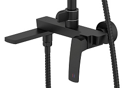 Azario Душевая стойка Conda AZ-K2411B черная матовая – фотография-4