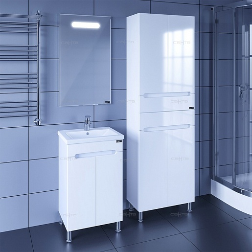 СанТа Мебель для ванной Лондон 50 напольная, с дверками – картинка-3