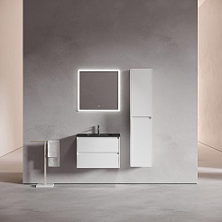 Sancos Тумба с раковиной Libra 70 белый глянец раковина Element 71 CN7007MB – фотография-7