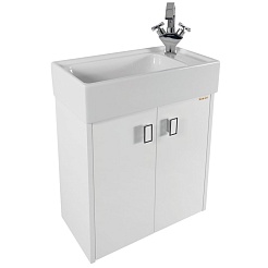 Водолей Мебель для ванной Твист 50 R белая – фотография-2