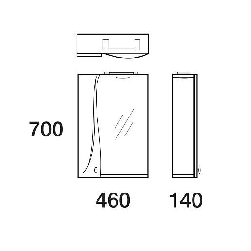 Merkana Зеркало-шкаф Тенерифе 55 – фотография-2