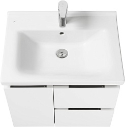 Акватон Мебель для ванной Рене 60 белая/грецкий орех – фотография-3